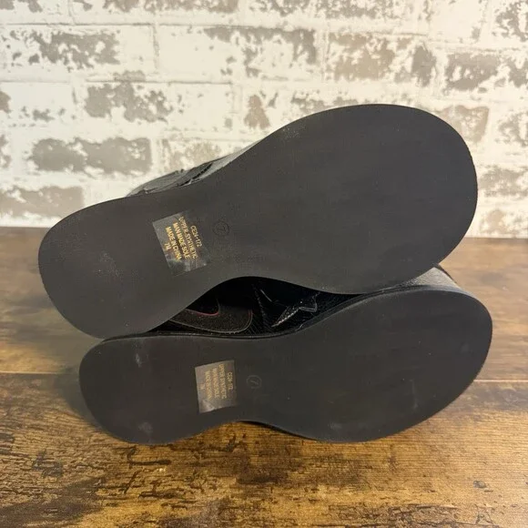 NEW - Dolls Kill - Club Exx - So It Goes Star Platform Shoes - Black - 7m - Picture 6 of 6